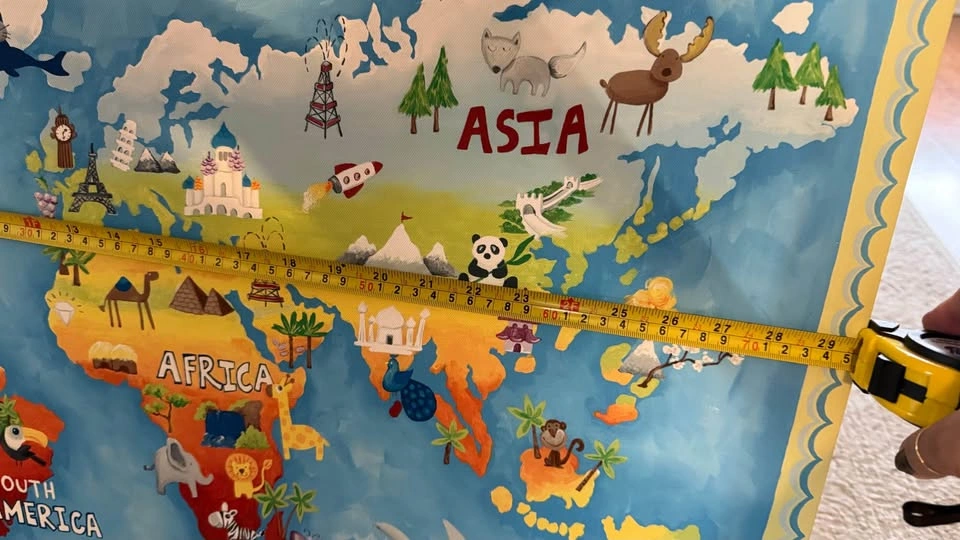 Kids bedroom world map picture - OBO - photo 4