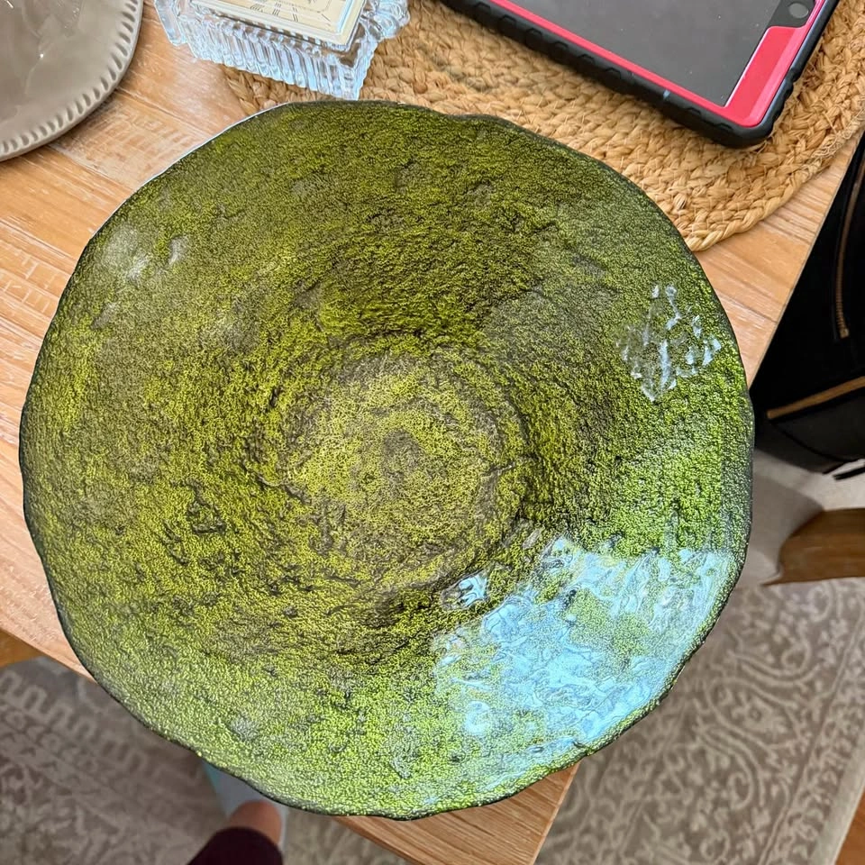 Green Decorative Centerpiece Bowl