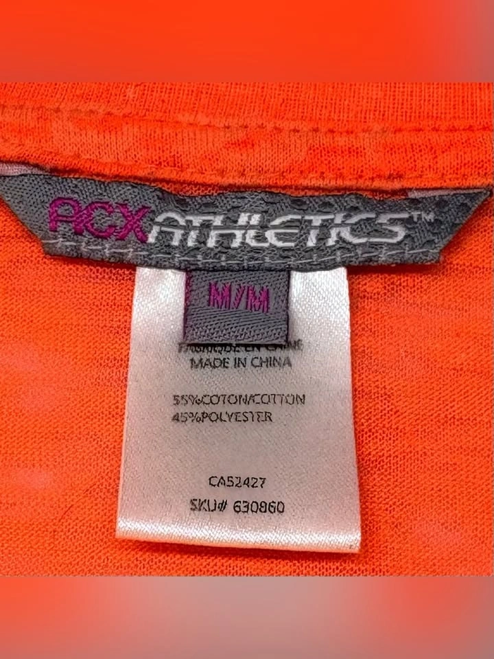 ACX Athletics Neon Orange Burnout Long Sleeve Top Womens Medium - photo 4