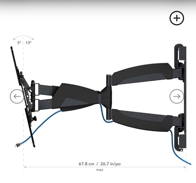 TV multi position wall bracket stand - heavy duty - photo 5
