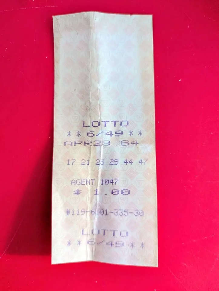 Vintage Loto 6/49 Ticket from April 23, 1984! thumbnail