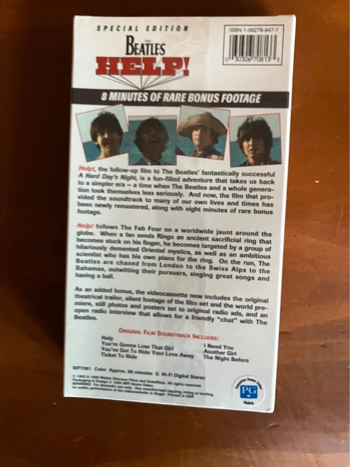 The Beatles Help! and A Hard Day's Night VHS Set - 1995 - photo 2