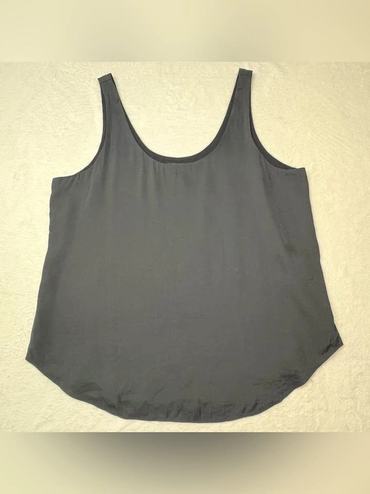 Banana Republic Black Lined Tank Top Scoop Neck Size L - photo 2
