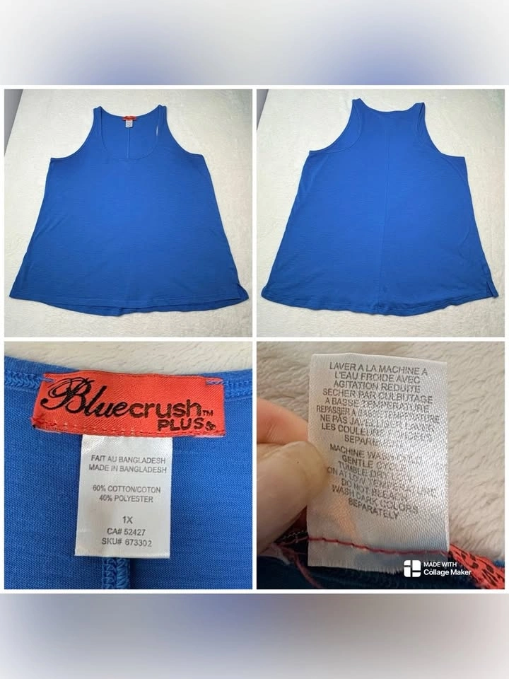 Lot of 3 Bluecrush and George Basic Tank Top Bundle Size XL - photo 4