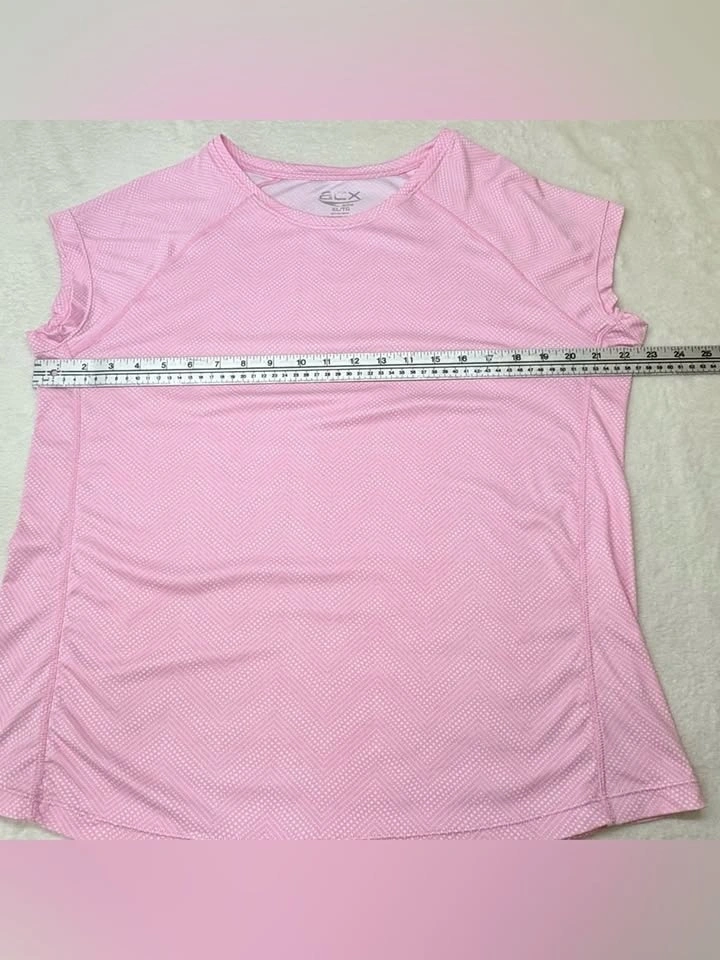 ACX Active Pink Chevron Dot Print Short Sleeve Athletic T Shirt - photo 5