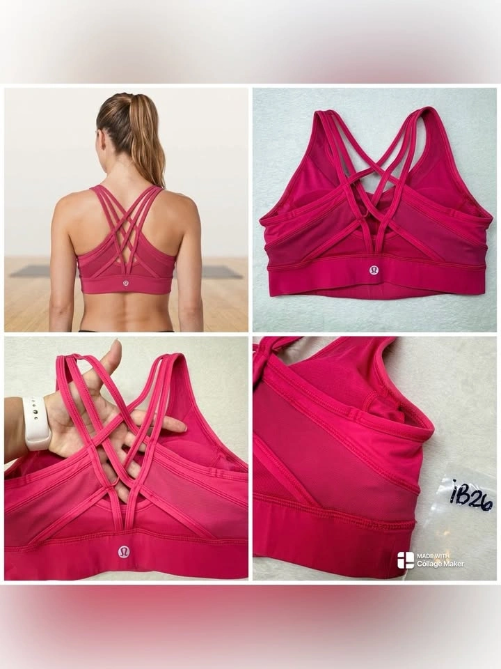 Lululemon Strap It Like It Is Hot Sports Bra Boom Juice Pink 6 - photo 3
