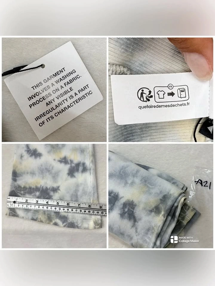 Zara Tie Dye Flare Leggings Slouch Ribbed Pants Size S - photo 2