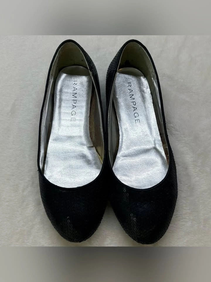 Rampage Black Sequinned Flats Harmonie 2 Size 7 New In Box - photo 4