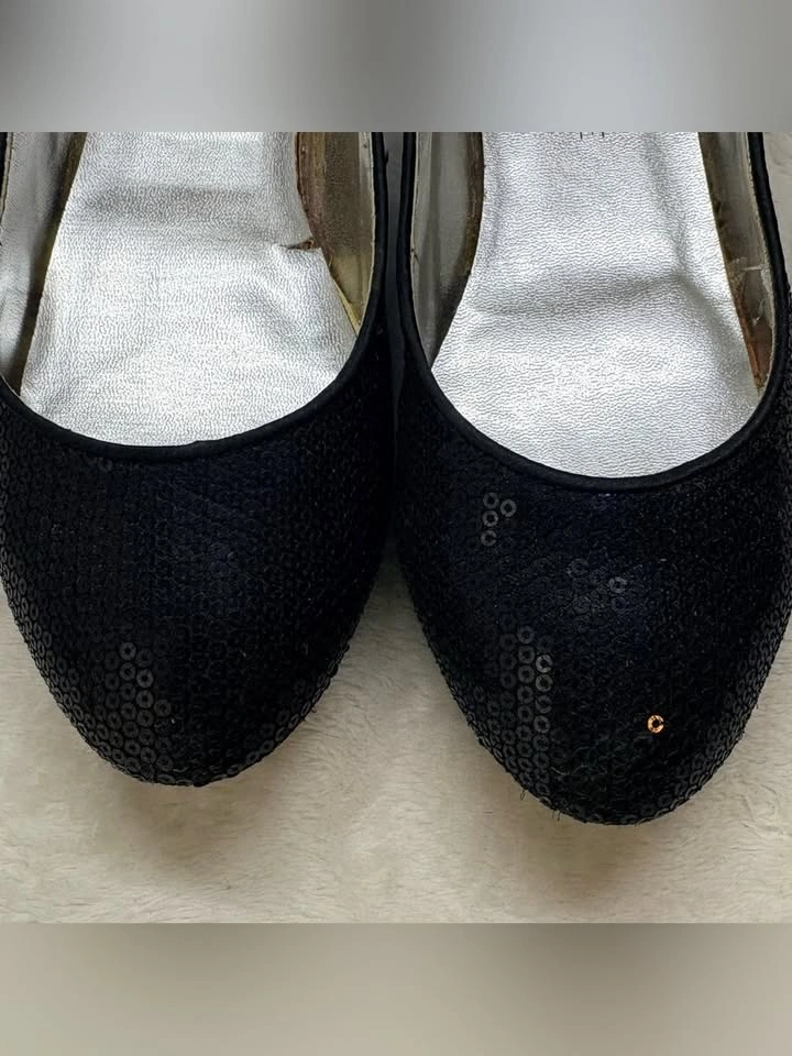 Rampage Black Sequinned Flats Harmonie 2 Size 7 New In Box - photo 5