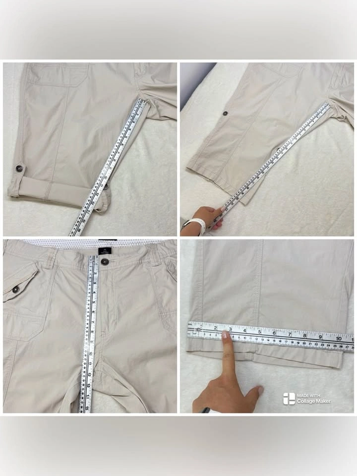 Suko Plus Roll Tab Casual Utility Shorts Plus Size 20 Beige - photo 3