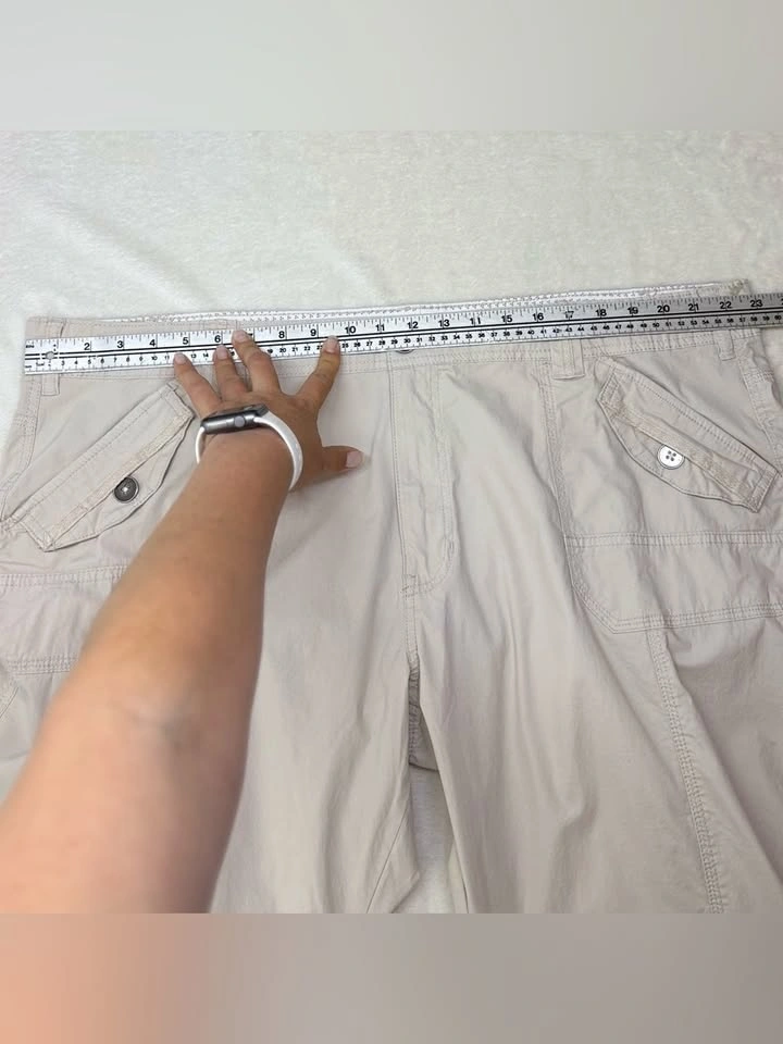 Suko Plus Roll Tab Casual Utility Shorts Plus Size 20 Beige - photo 5