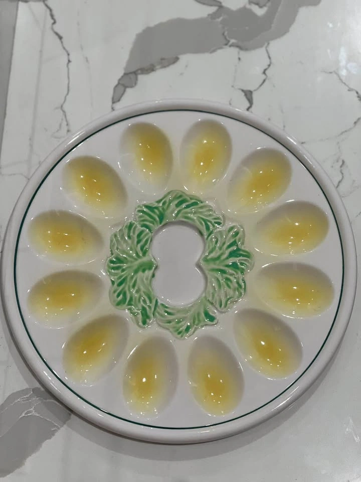 Vintage Mid-Century Ceramic Deviled Egg Platter - Made in Japan - photo 5