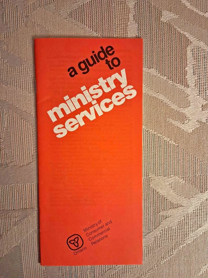 Vintage 1985 Ontario Government Booklet Ephemera
