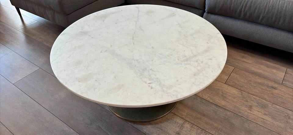 Marble Pedestal Coffee Table