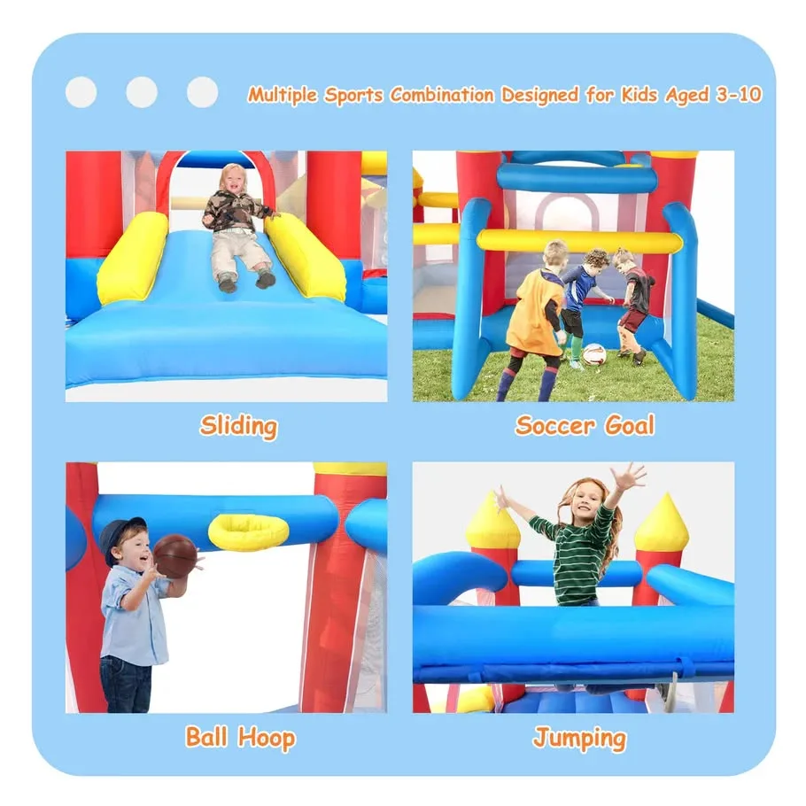 Baralir Inflatable Bounce House with Slide & Ball Pit image indicator(4)