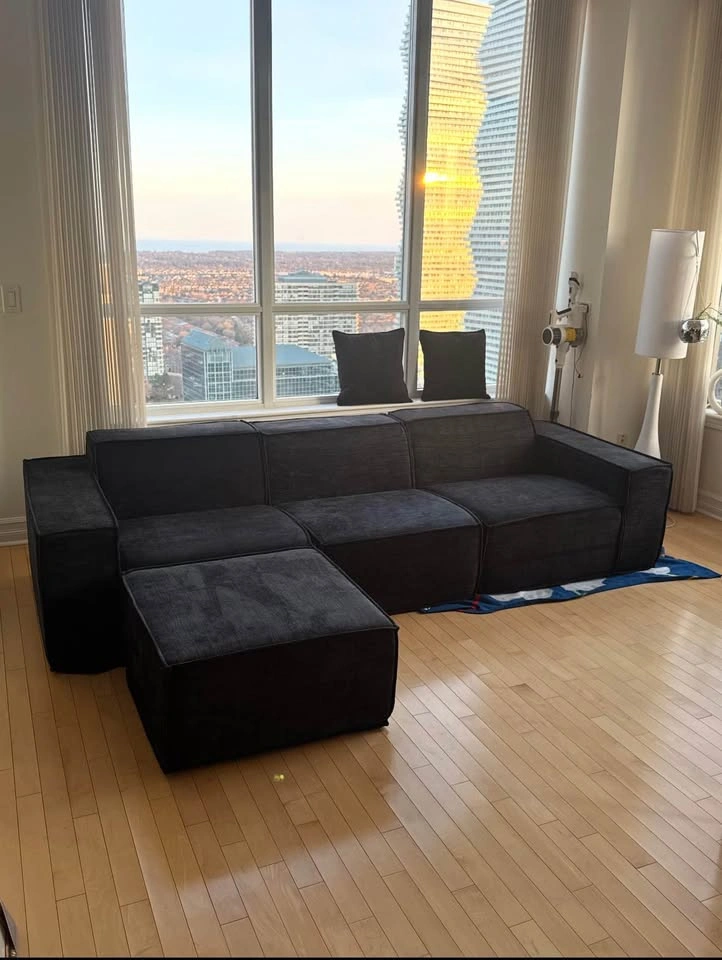 Rove Lab M1 Modular Sectional Sofa – Carbon Black + Ottoman - photo 2