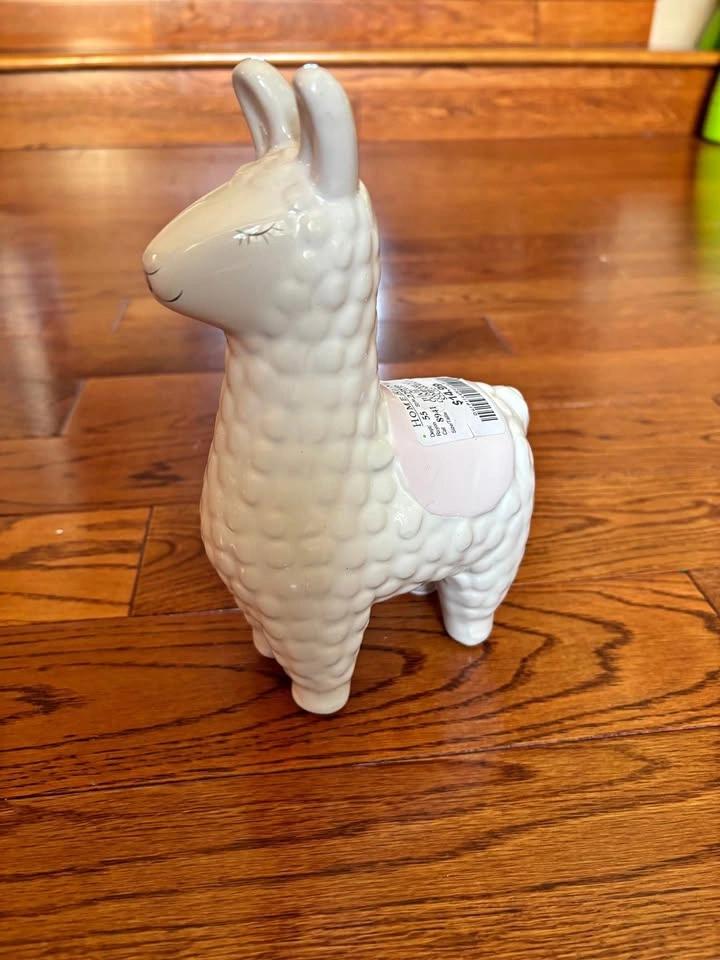 Pink lama piggy bank