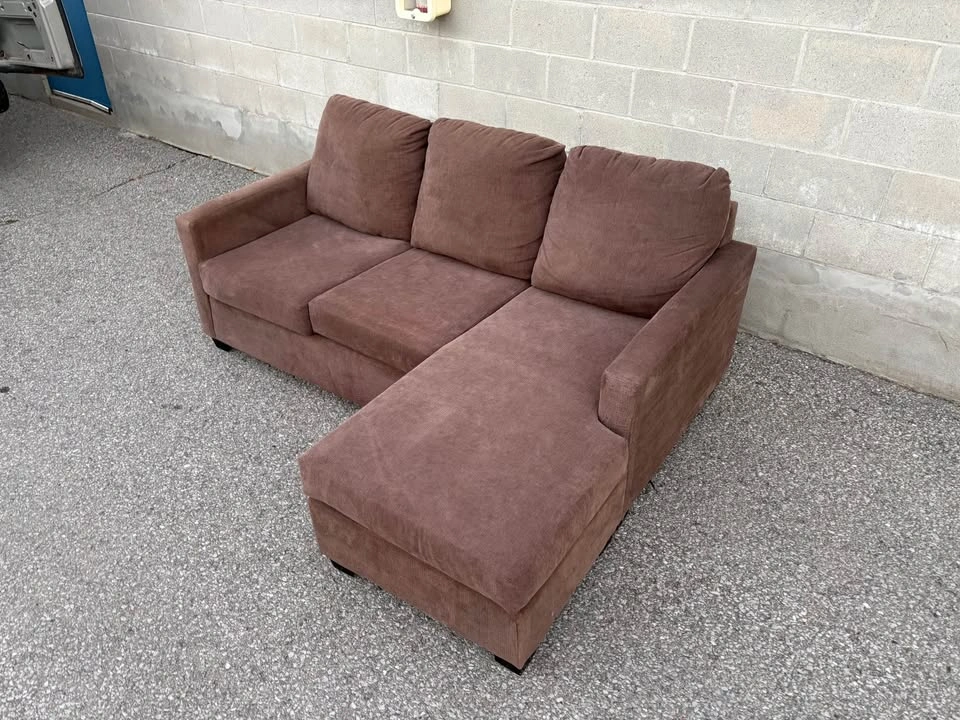 Brown Sectional Sofa with Reversible Chaise - photo 2