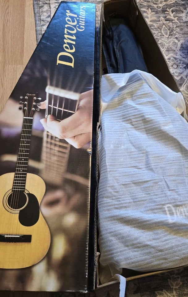 Denver LEFT-HANDED short-scale kids beginner acoustic guitar - photo 5