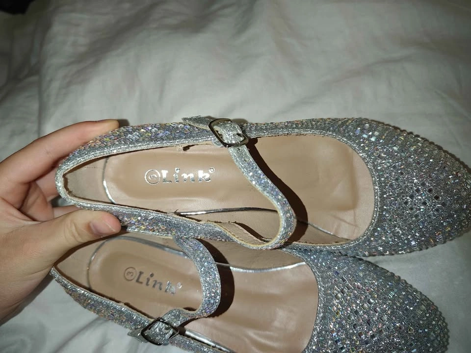 Link Silver Rhinestone Mary Jane Shoes - photo 2