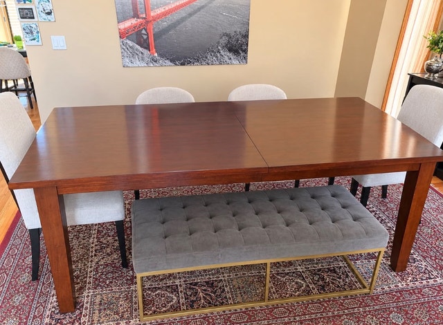 Large Extendable Dining Table – 7 to 9 Feet – $225