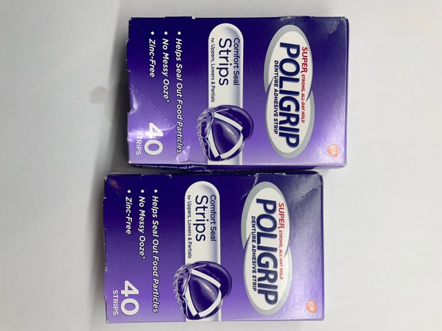 Poligrip Comfort Seal Strips - two boxes