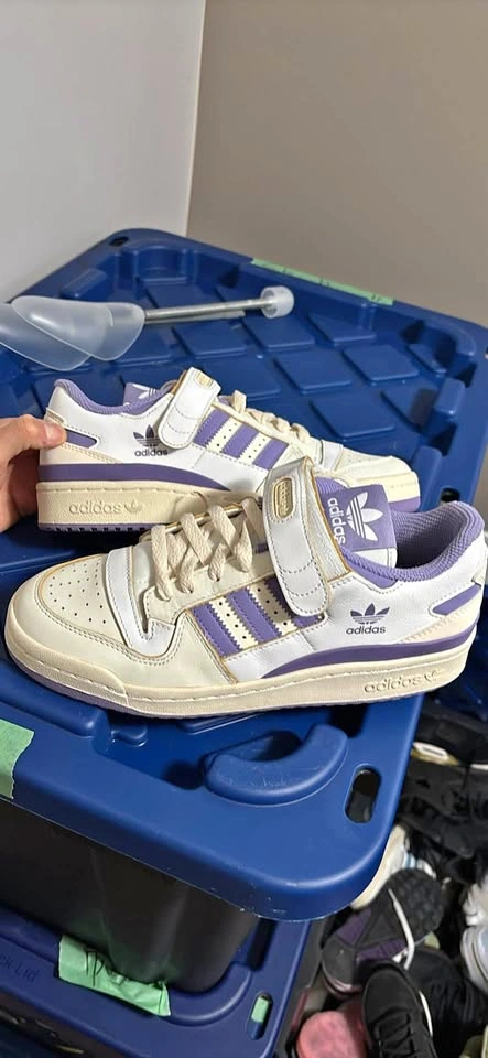 new adidas forum 84 low off white lilac womens 8 1/2