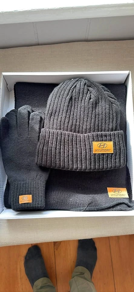 Hyundai Beanie, Gloves, and Scarf Set BNIB