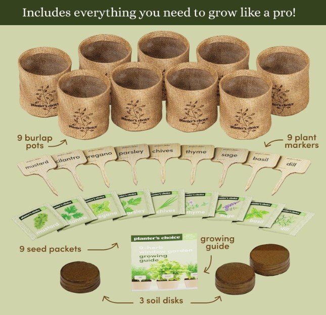 Brand New in Box 9 Herb Indoor Window Garden Kit - photo 2