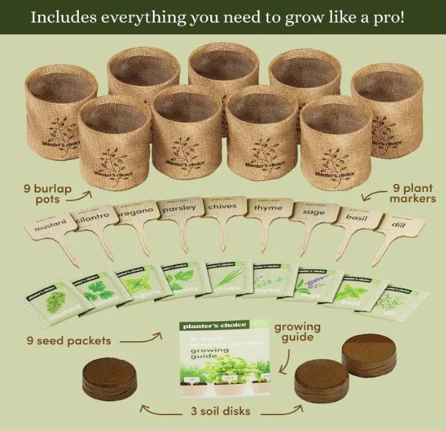 Brand New in Box 9 Herb Indoor Window Garden Kit image indicator(2)