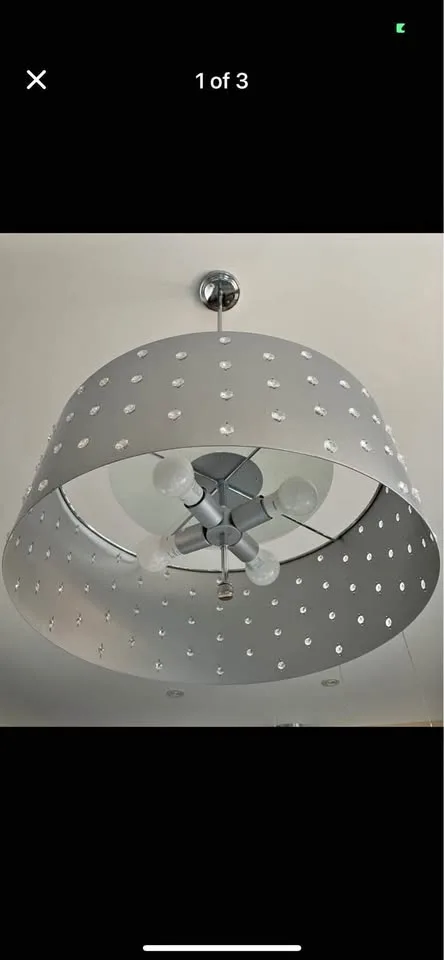 22" Crystal Encrusted 4-Light Fixture