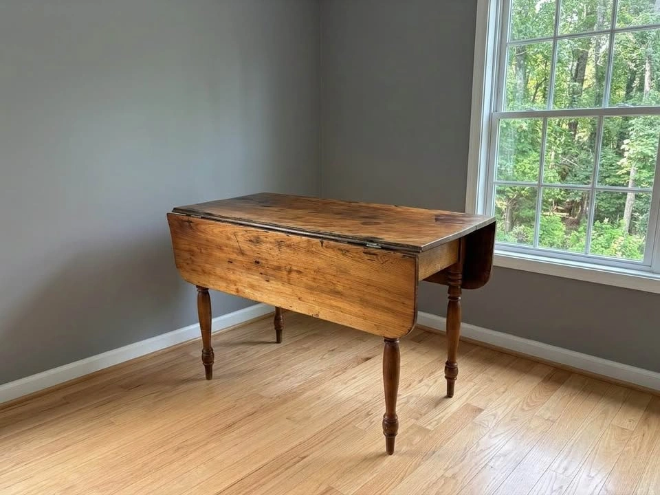 Antique Wood Drop Leaf Table - photo 2