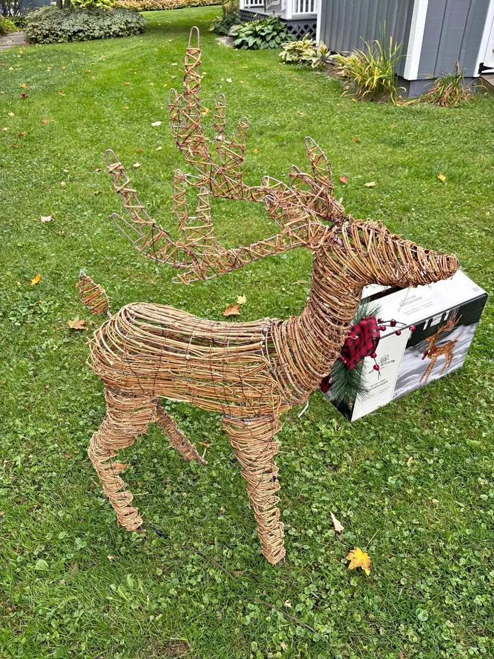 Bee & Willow Pre-Lit LED Rattan Deer