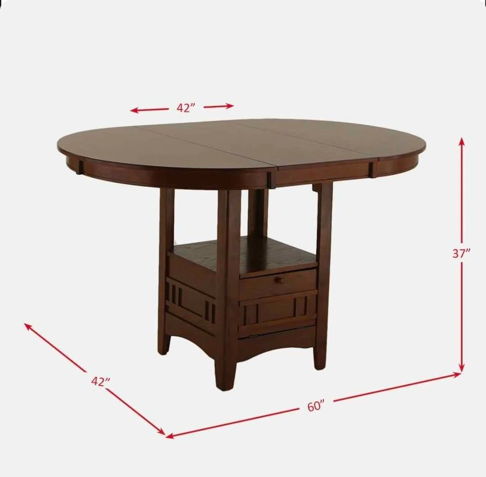 Wooden Pedestal Dining Table + Extension ikea - photo 4