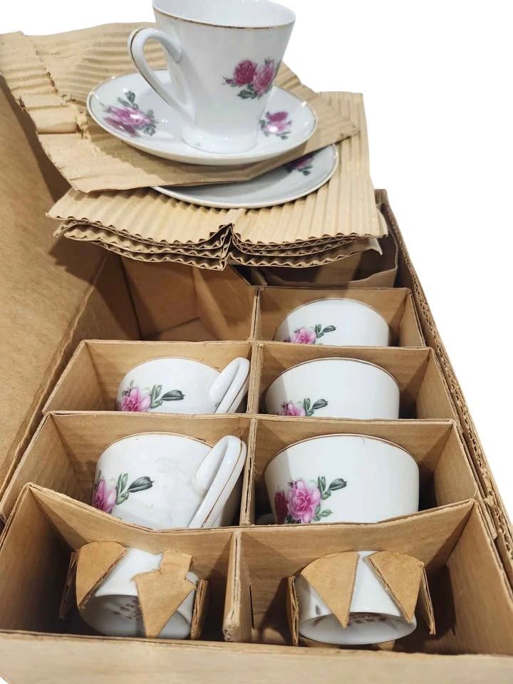 NEW Pink Rose Porcelain Tea and Dinner Set of 22 - photo 4