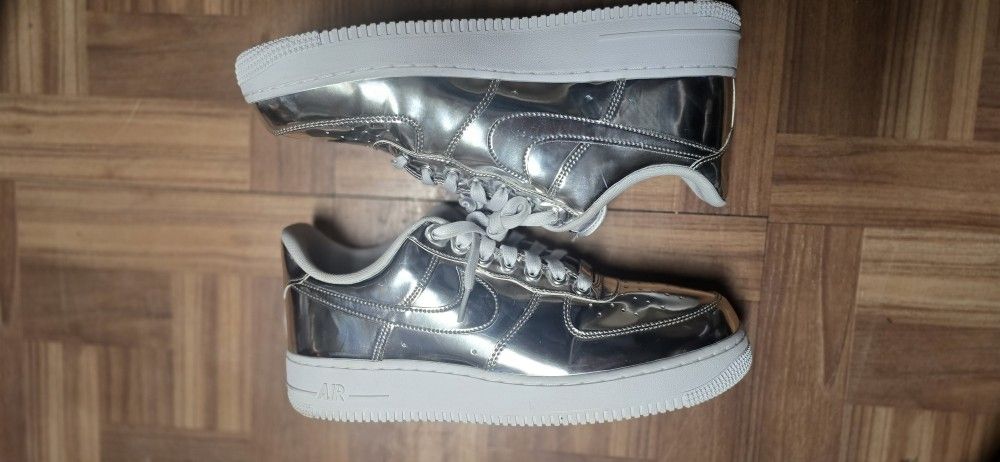 Women's Air Force 1 SP Liquid Metal Chrome Size 12