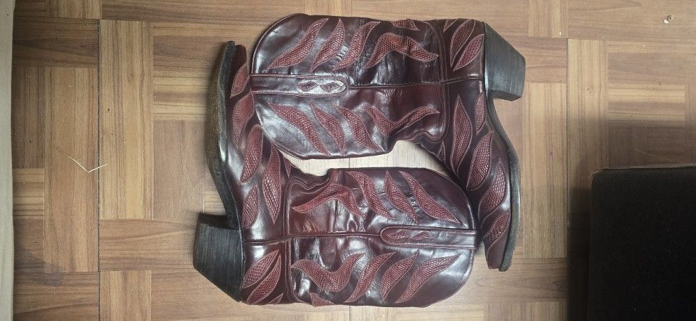 Used Vintage Crazy Horse Boots Sz 11 - photo 3