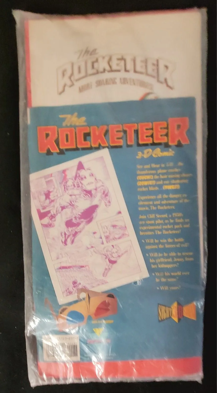 DISNEY ROCKETEER 3-D COMIC BOOK / Glasses Audio Tape Art image indicator(2)