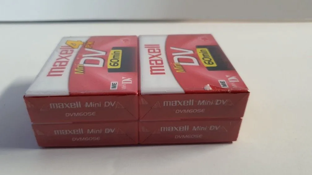 NEW SEALED MAXelELL 60 MINUTE MINI DV CASSETTE 4 PACK image indicator(2)