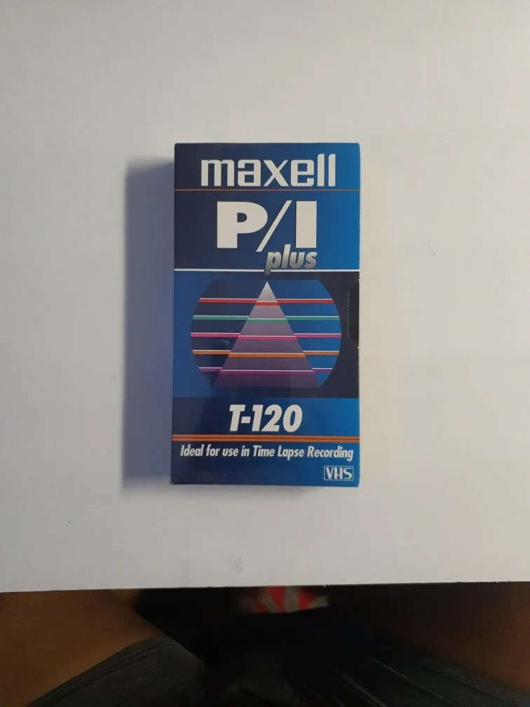 NEW SEALED VINTAGE MAXELL P/I PLUS T-120 VHS TAPE thumbnail