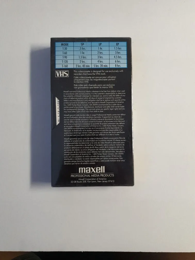 NEW SEALED VINTAGE MAXELL P/I PLUS T-120 VHS TAPE image indicator(2)