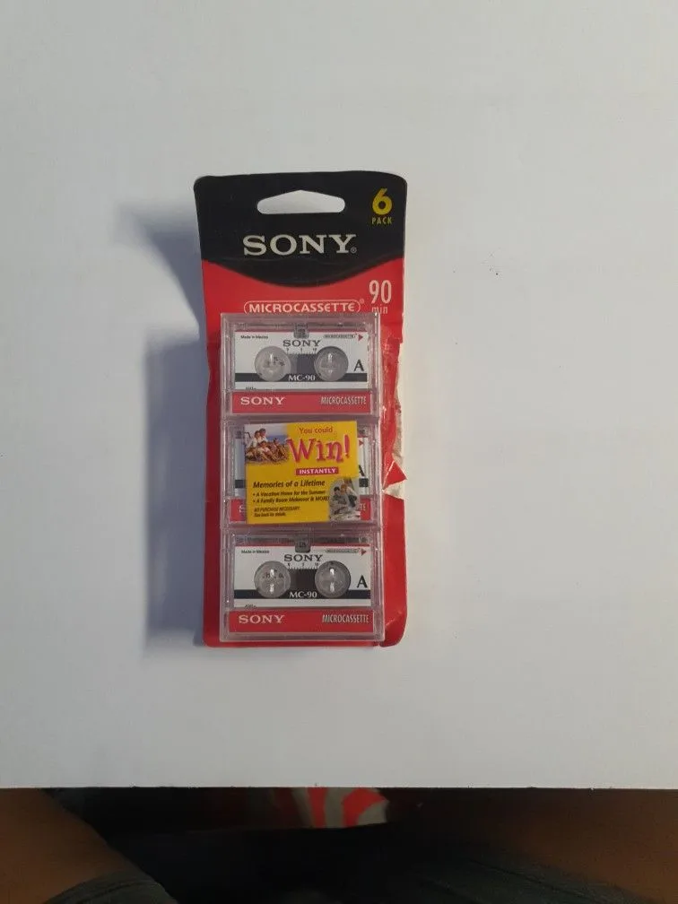VINTAGE SEALED SONY MC 90 6 PACK MICROCASSETTES 90 MINUTR thumbnail