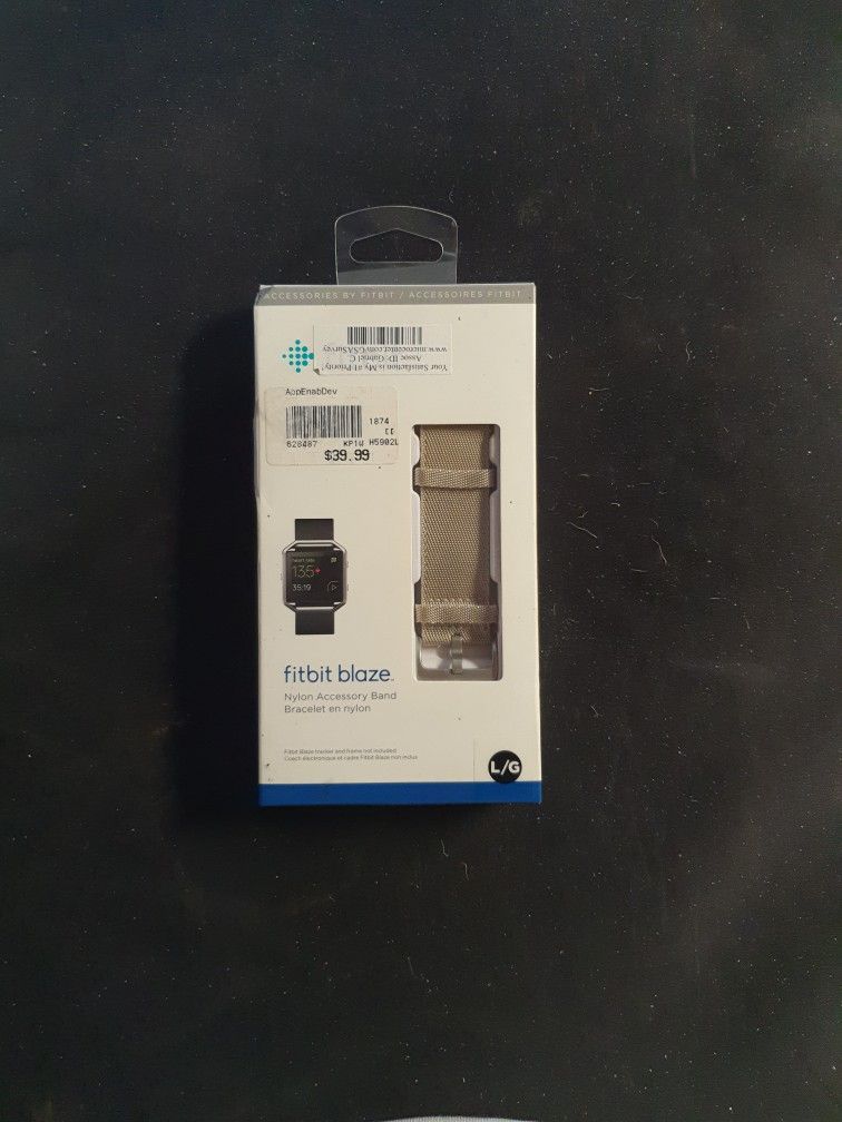 NEW FITBIT NYLON ACCESSORY BAND -KHAKI