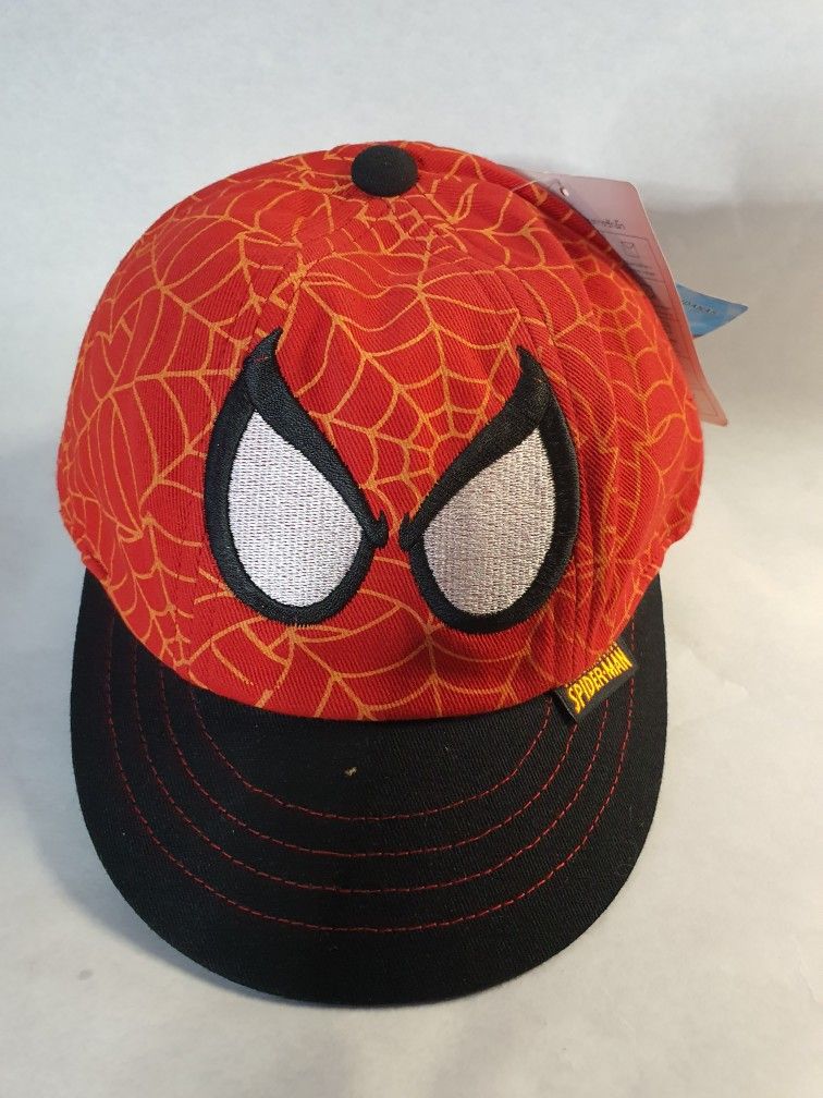 NEW SPIDERMAN SPIDEY EYES RED WEB TODDLER BASEBALL HAT 44CM