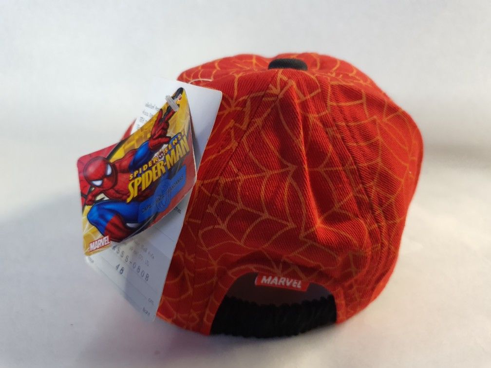 NEW SPIDERMAN SPIDEY EYES RED WEB TODDLER BASEBALL HAT 44CM - photo 4