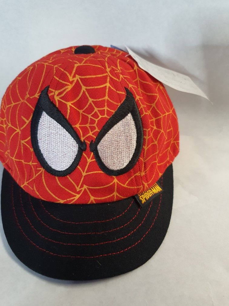 NEW RED WEB SPIDEY EYES KIDS BASEBALL HAT SIZE 44CM