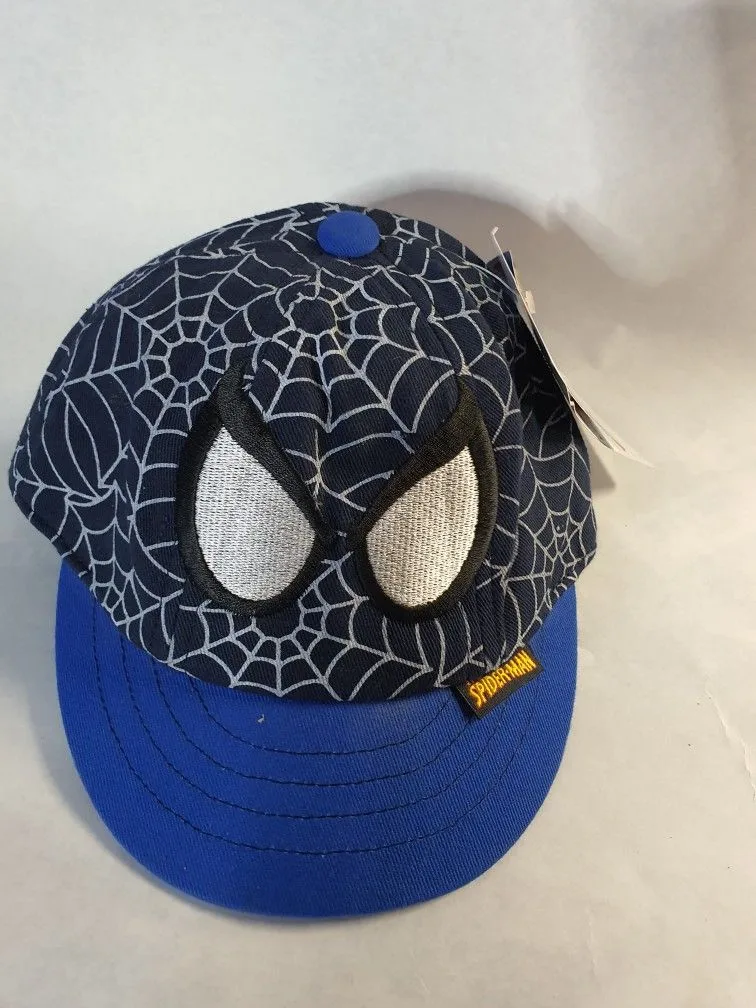 NEW SPIDERMAN BLUE WEB/SPIDEY EYES KIDS HAT SZ 44CM thumbnail