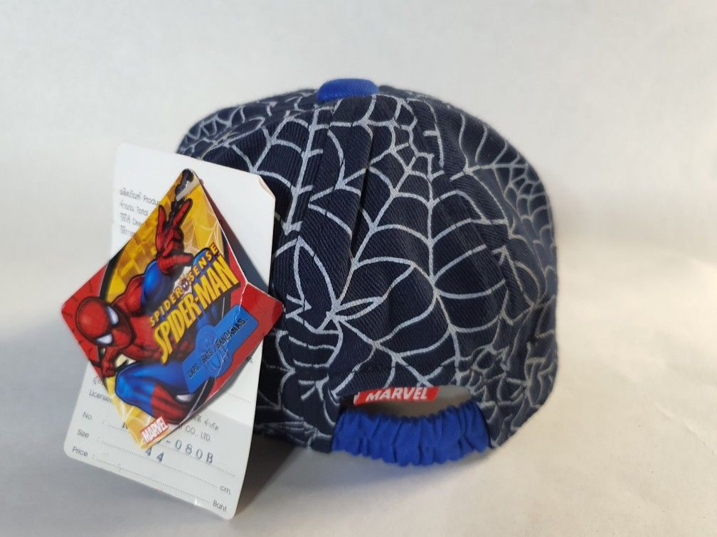 NEW SPIDERMAN BLUE WEB/SPIDEY EYES KIDS HAT SZ 44CM - photo 4