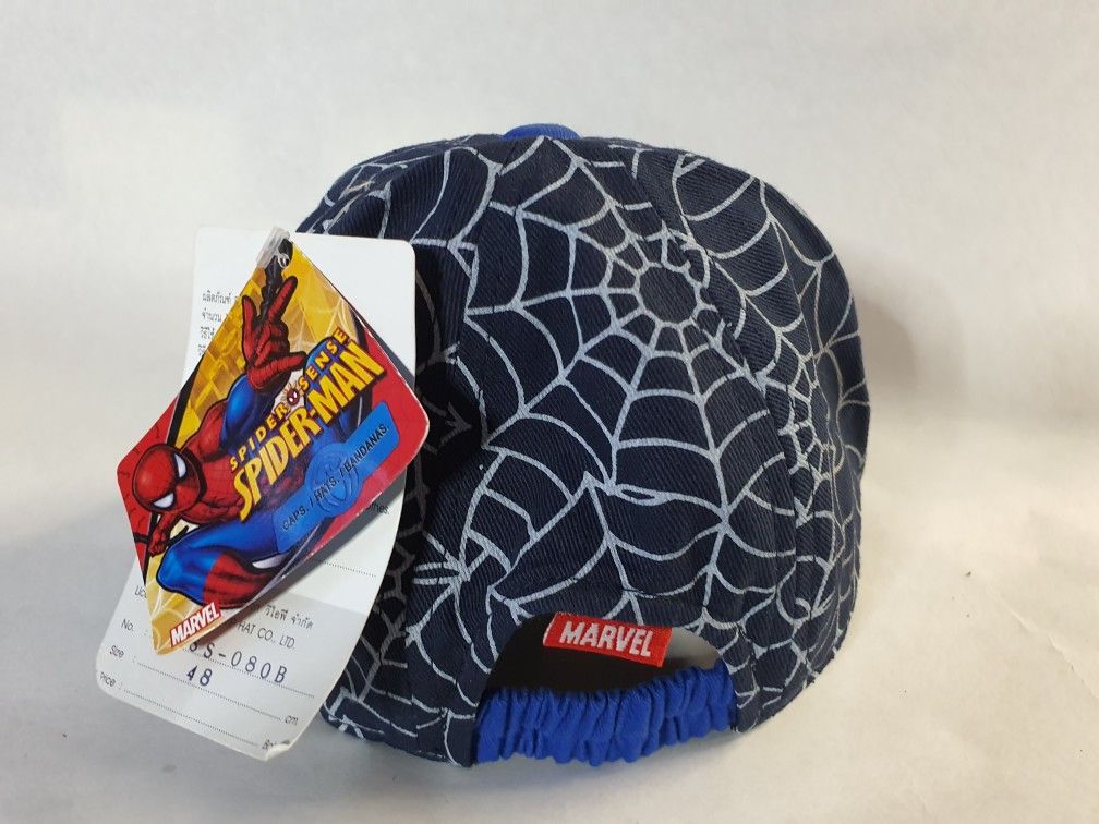 BLUE WEB  SPIDEY EYES KIDS BASEBALL HAT SZ 48CM - photo 3