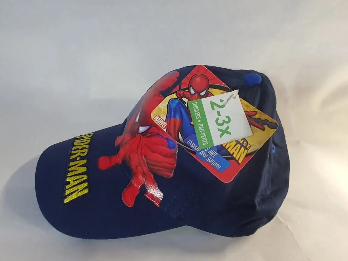 SPIDERMAN LOGO KIDS BASEBALL HAT TODDLER 2-3X image indicator(2)